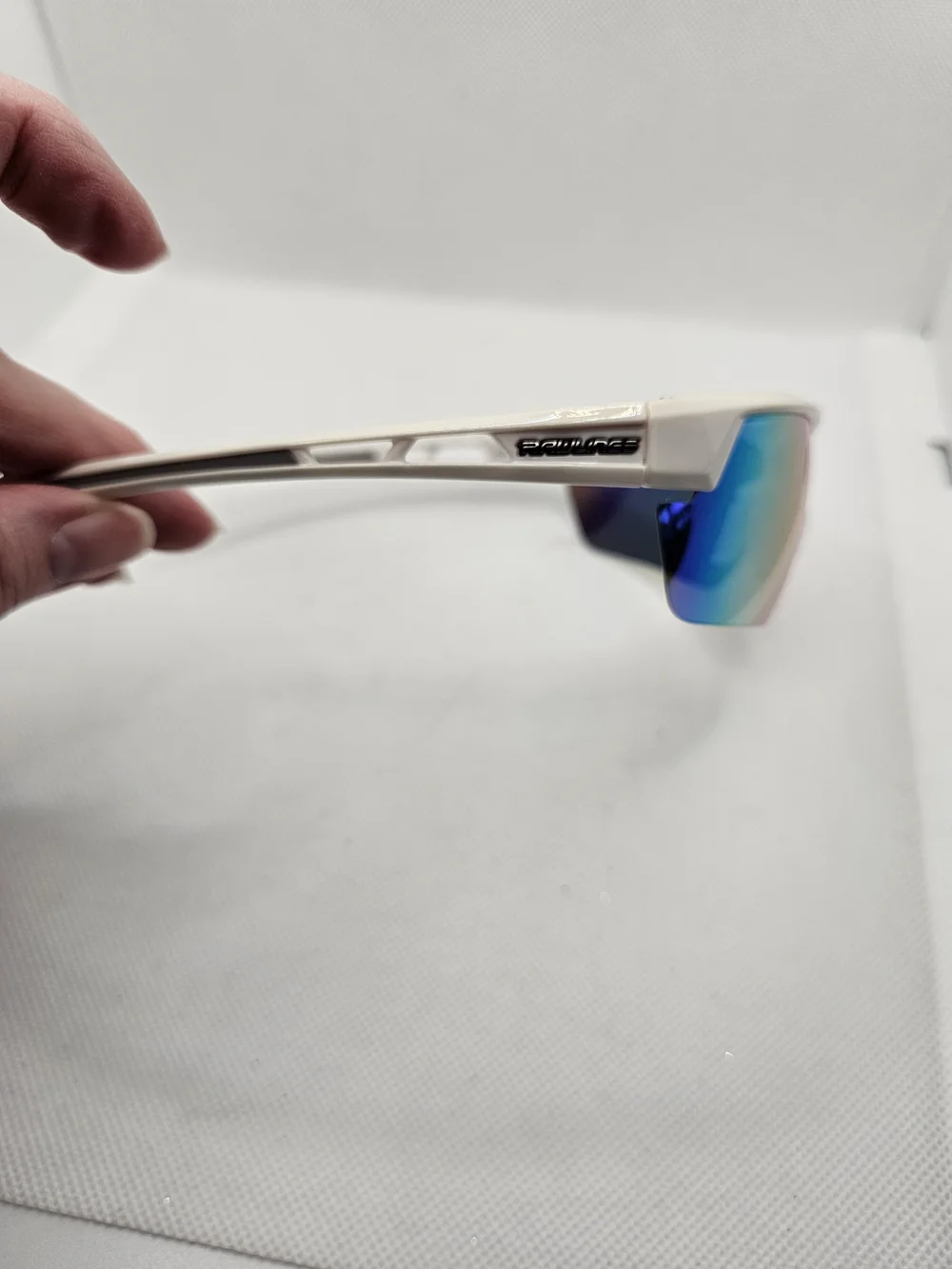 Rawlings Men's White Sport Sunglasses with Rainbow Mirrored Lens